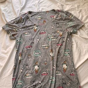 Gray Pj Set with Cute Dogs